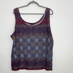 Simply‎ Elegant Multicolor Metallic Tank Women's 3X